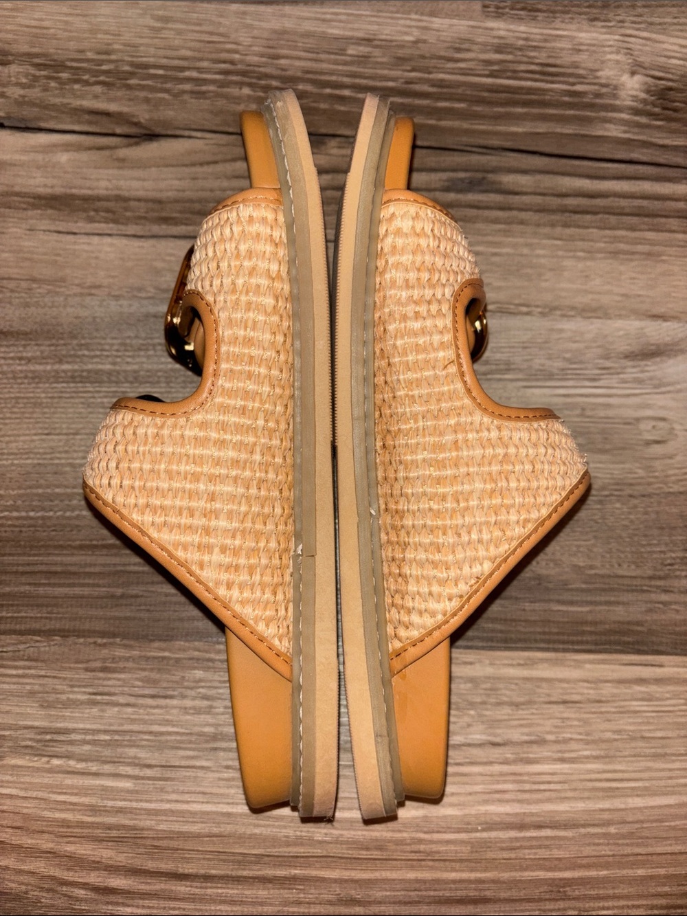 tan sandals with gold hardware! - Picture 2 of 5